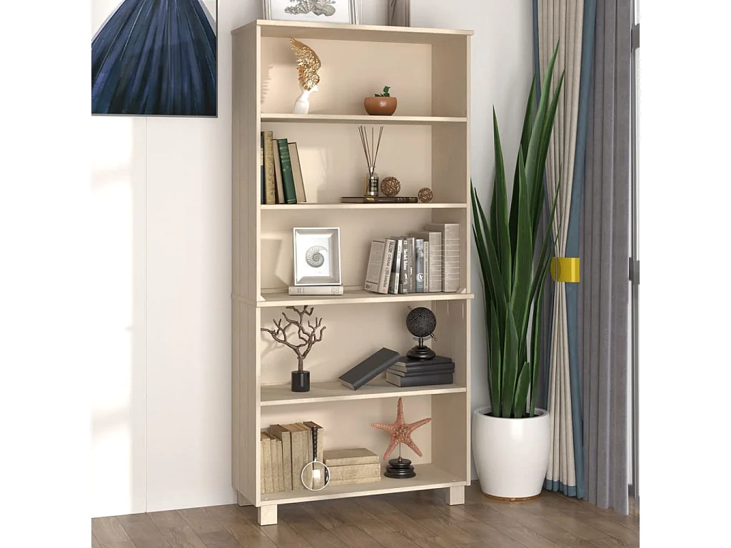 Buffet HAMAR Bois massif de pin Marron miel