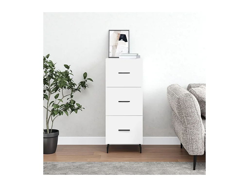 Buffet blanc 34,5x34x90 cm bois d'ingénierie