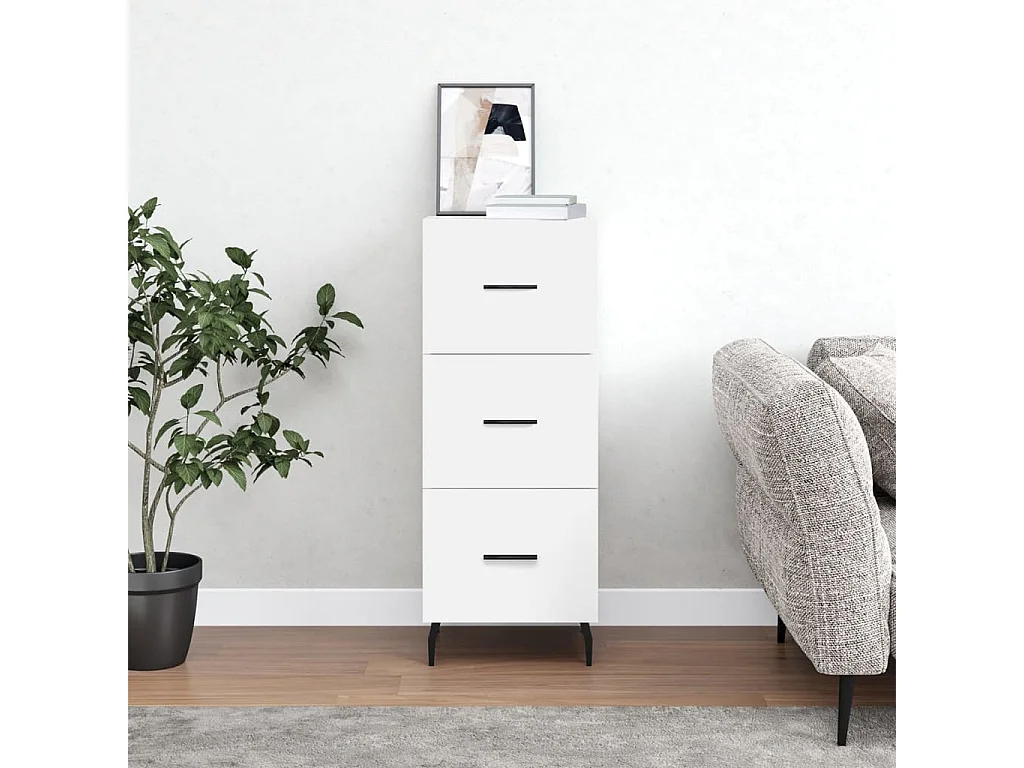 Buffet blanc 34,5x34x90 cm bois d'ingénierie