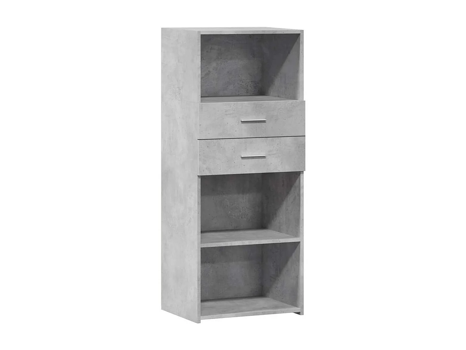 Buffet haut gris béton 50x42,5x124 cm bois d'ingénierie