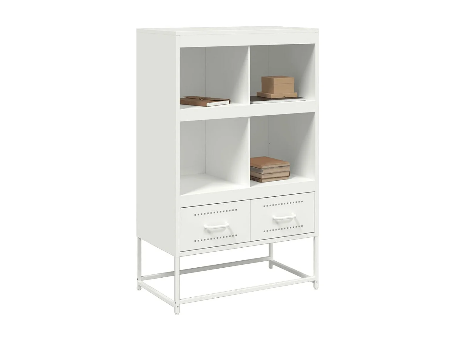 Buffet haut blanc 68x39x111,5 cm acier