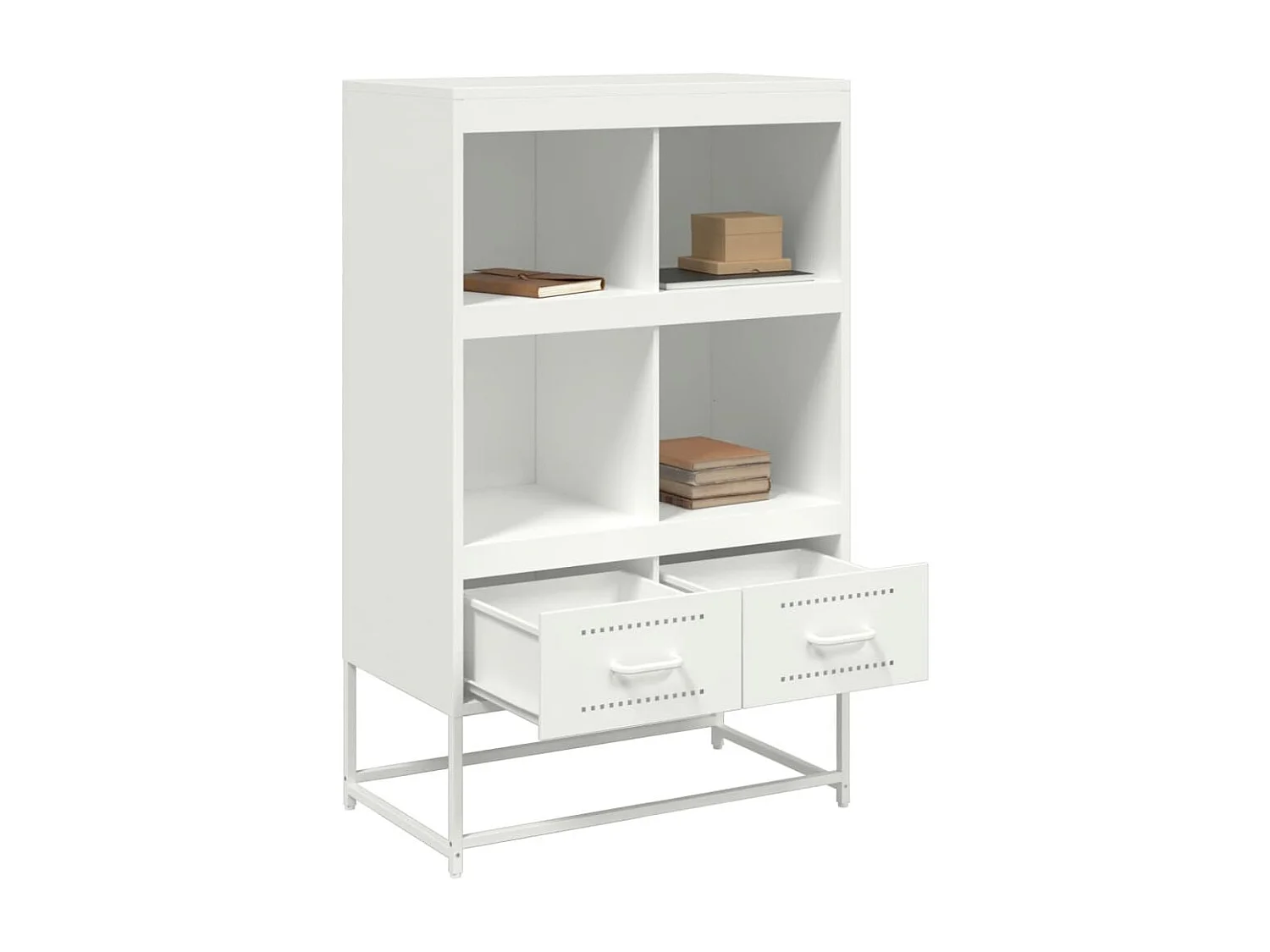 Buffet haut blanc 68x39x111,5 cm acier