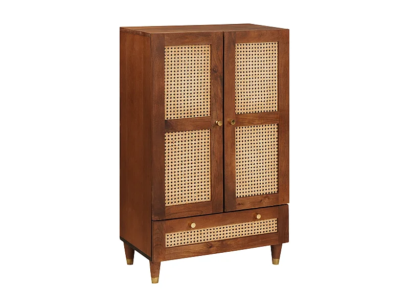 Mobili portaoggetti e scaffali con cassetto marrone