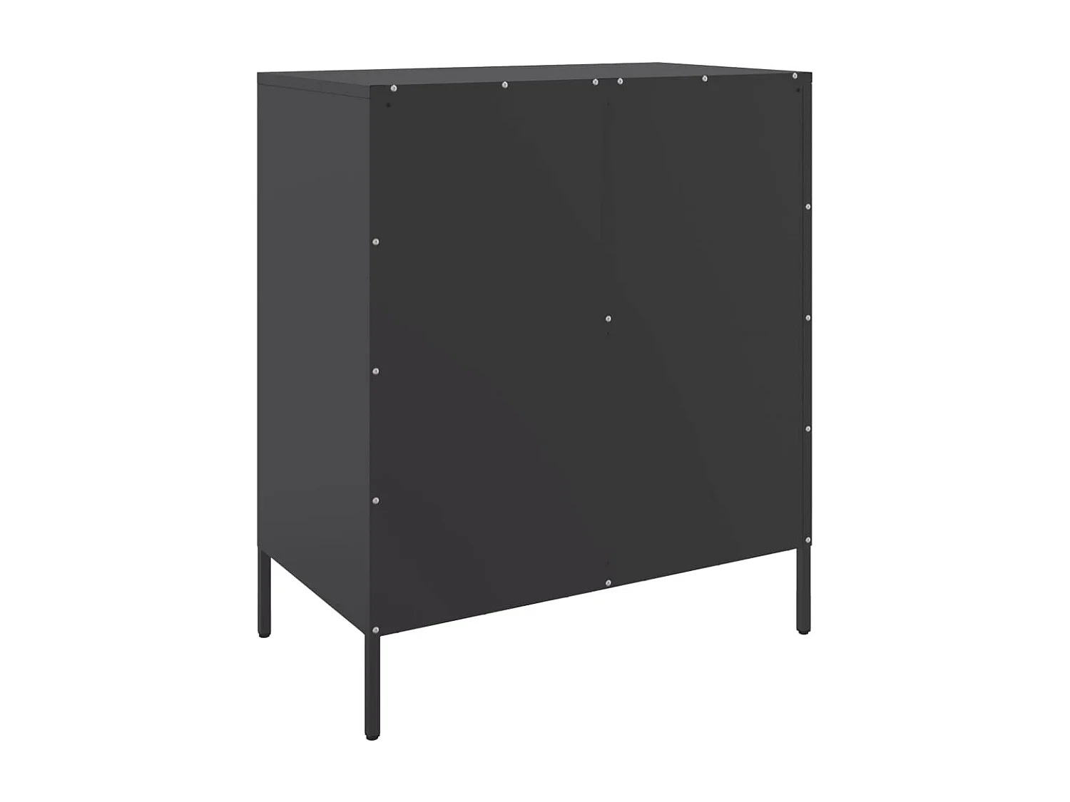 Buffet noir 68x39x79 cm acier