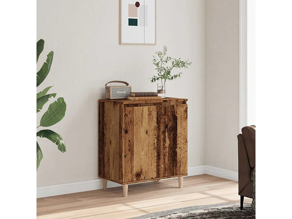 Buffet vieux bois 60x35x70 cm bois d'ingénierie