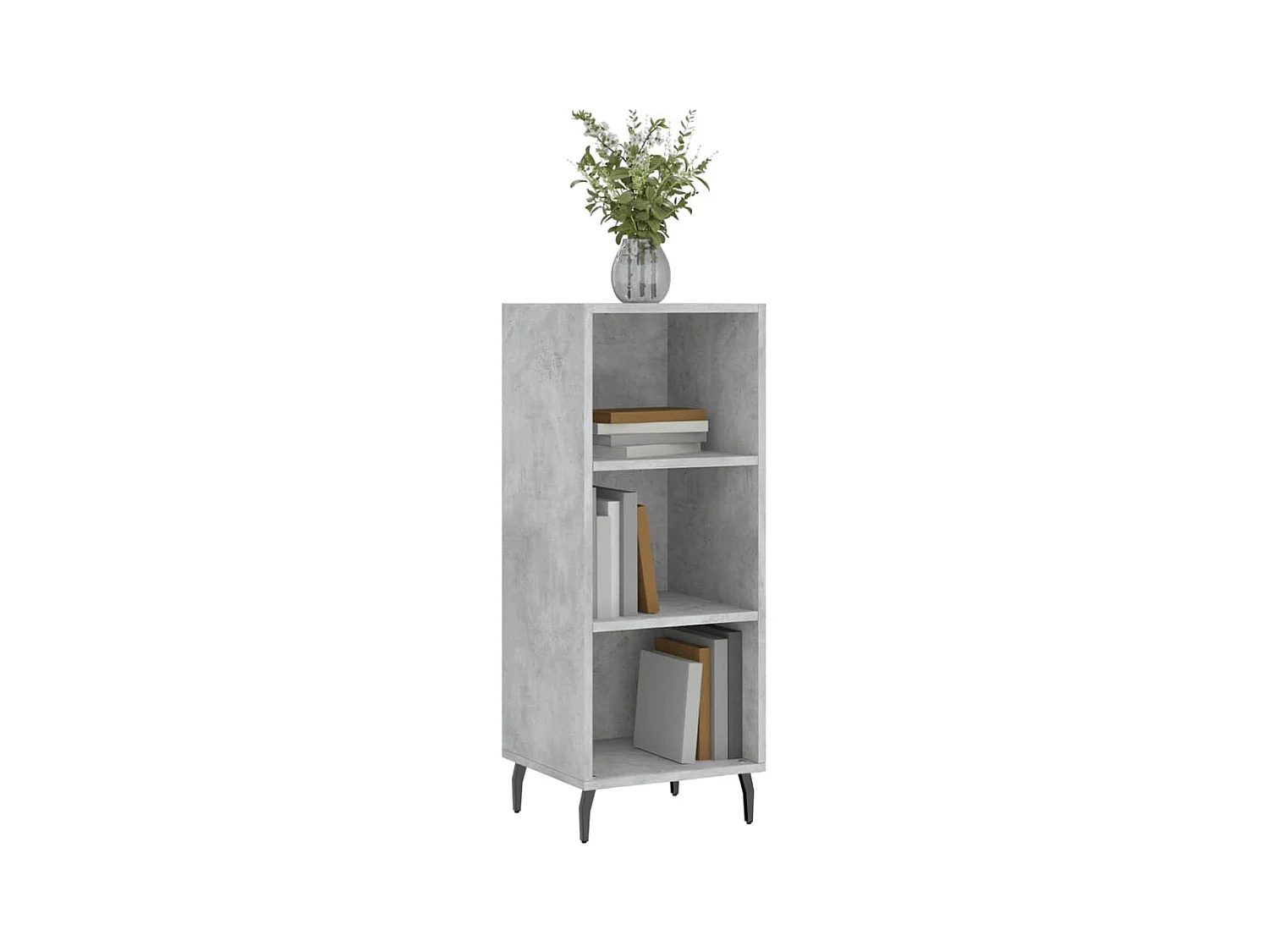 Credenza grigio cemento 34,5x32,5x90 cm in legno ingegnerizzato