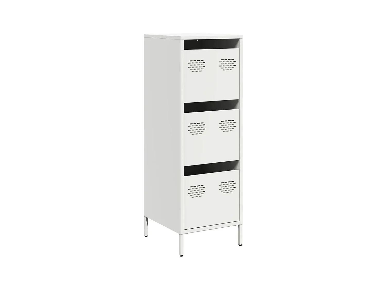 Buffet haut blanc 39x35x103,5 cm acier