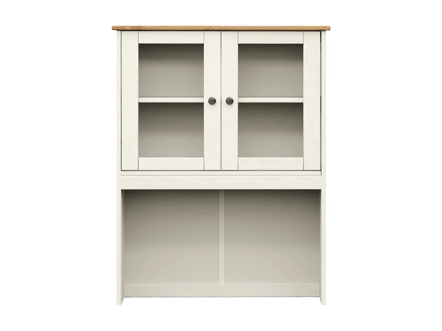 Buffet haut VIGO blanc 80x40x176 cm bois massif de pin