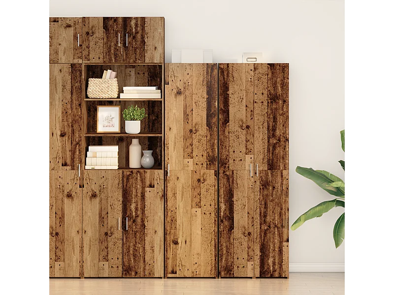 Mobile alto in legno antico 45x42,5x185 cm in legno ingegnerizzato