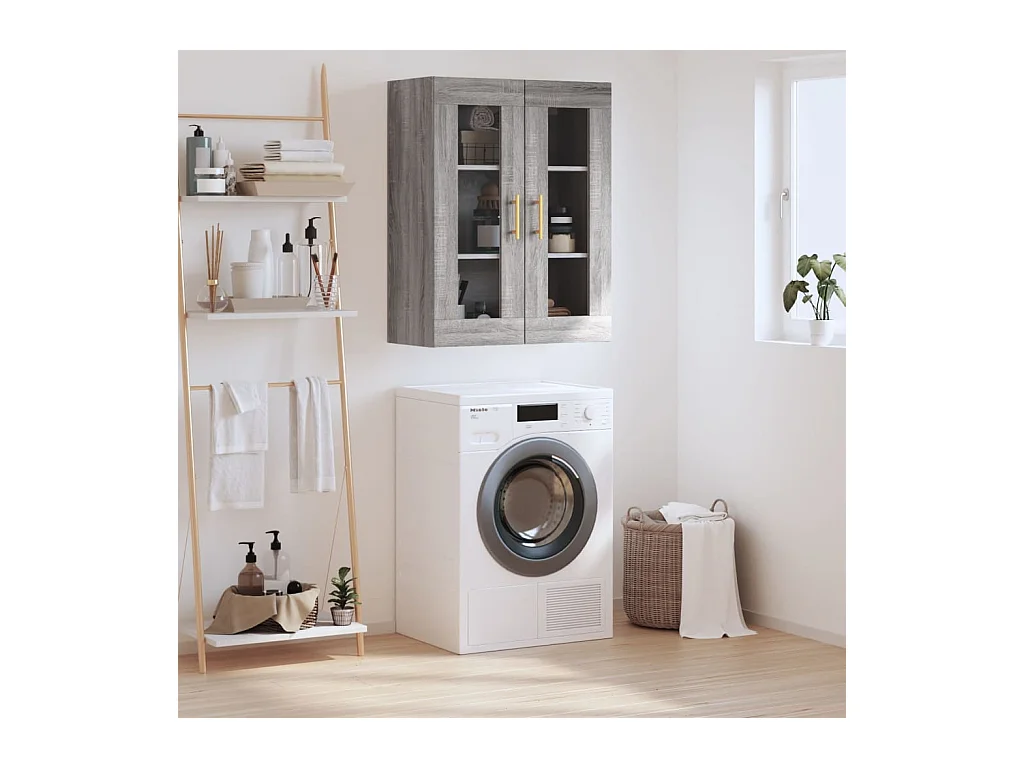 Armoire murale sonoma gris 69,5x34x90 cm