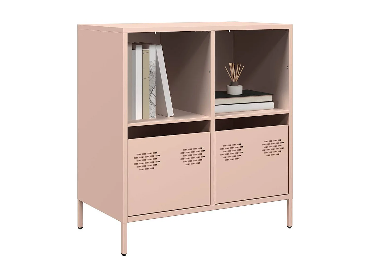 Credenza rosa 68x39x73,5 cm acciaio laminato a freddo
