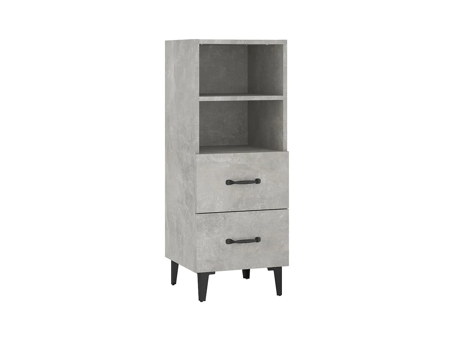 Buffet Gris béton 34,5x34x90 cm Bois d'ingénierie