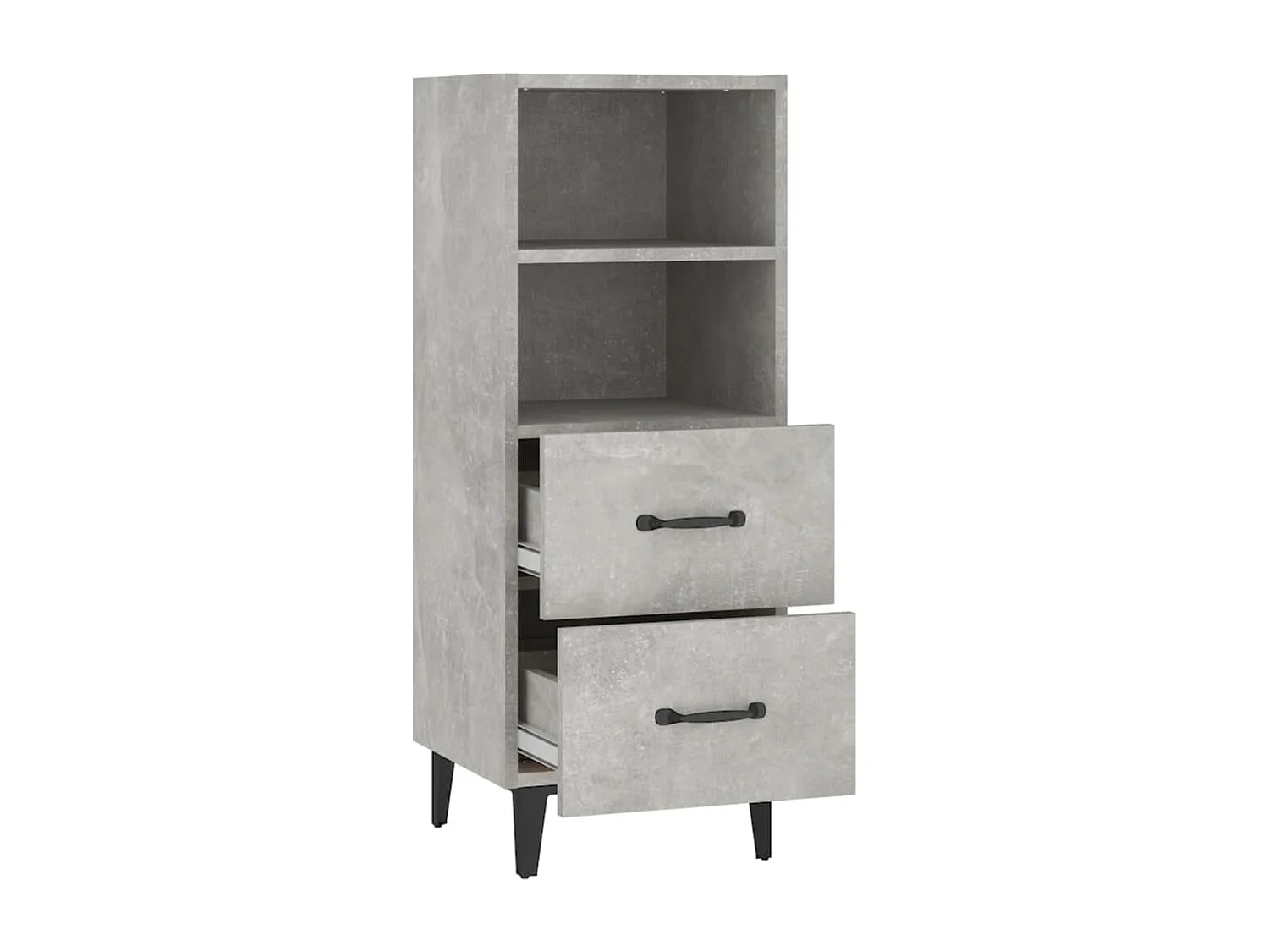 Credenza grigio cemento 34,5x34x90 cm in legno ingegnerizzato