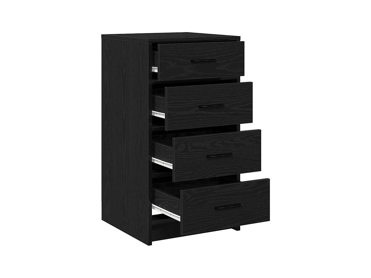 Buffet Chêne Noir 40x41x75 cm Bois d'ingénierie