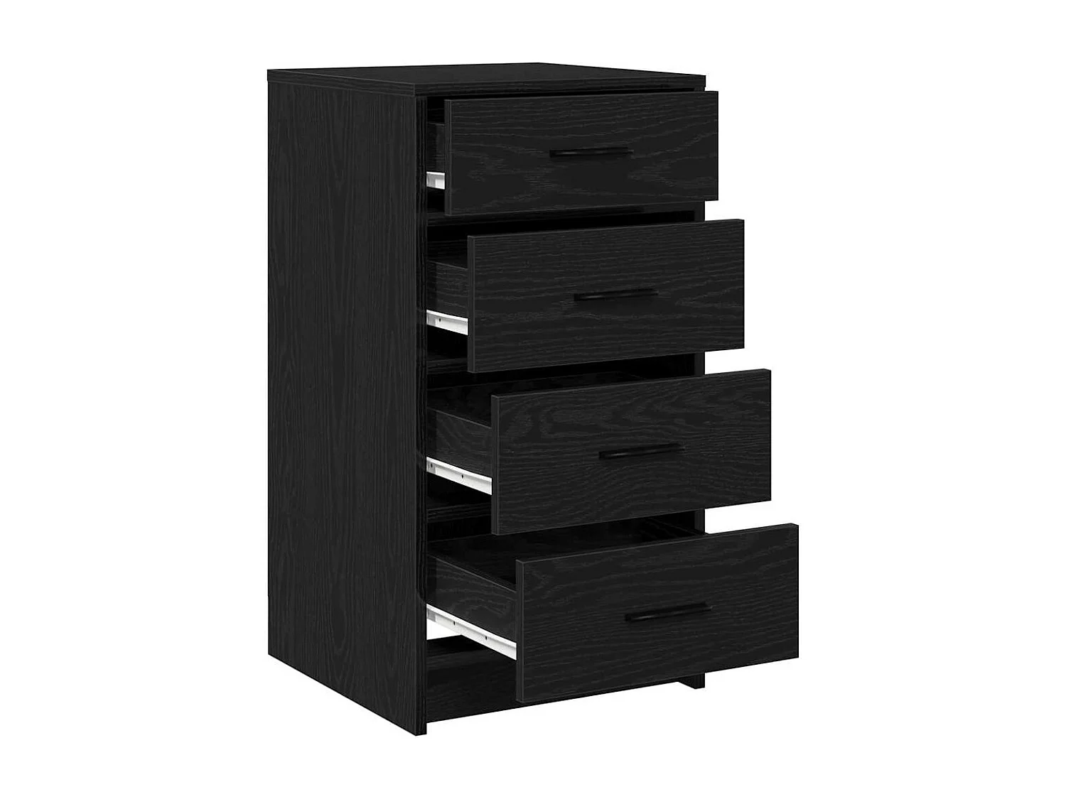 Buffet Chêne Noir 40x41x75 cm Bois d'ingénierie