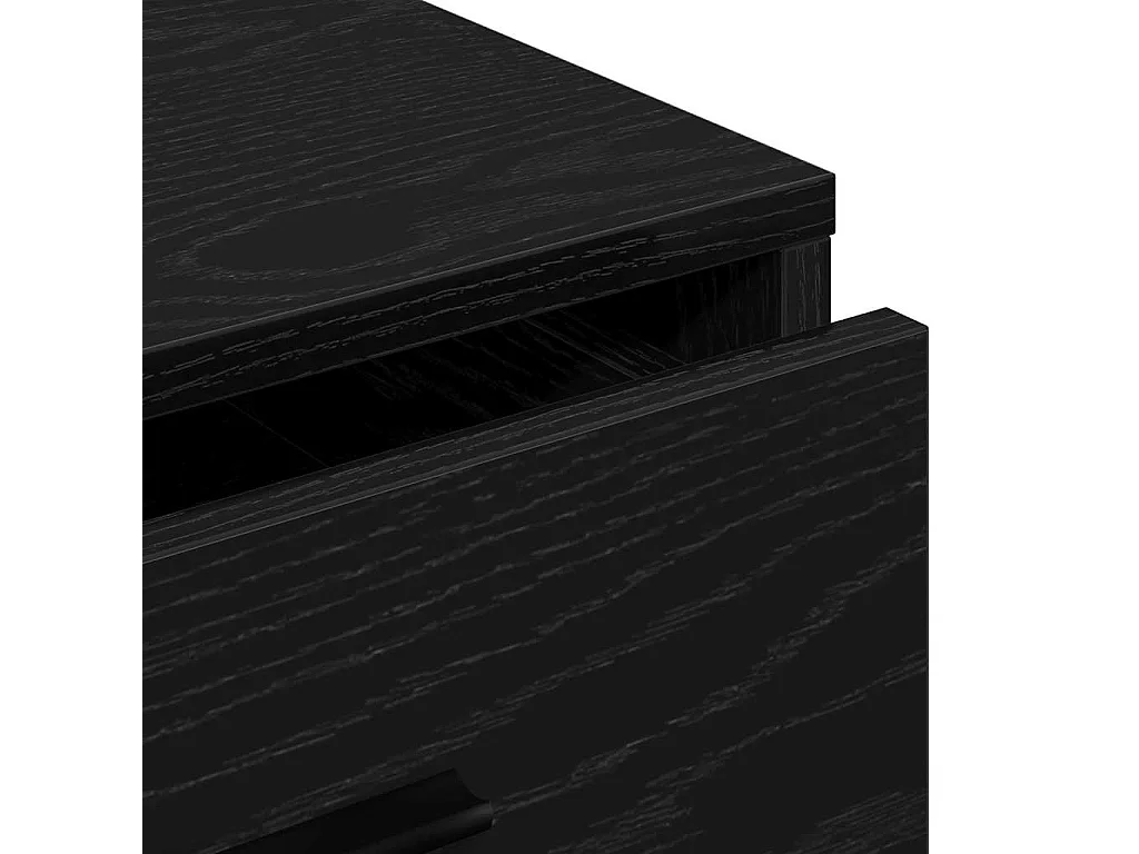 Buffet Chêne Noir 40x41x75 cm Bois d'ingénierie