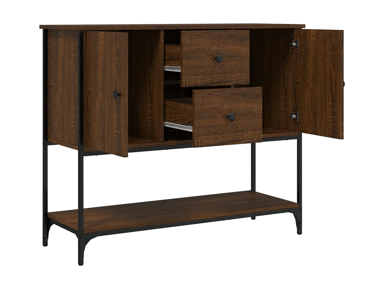 Buffet chêne marron 100x36x85 cm bois d'ingénierie