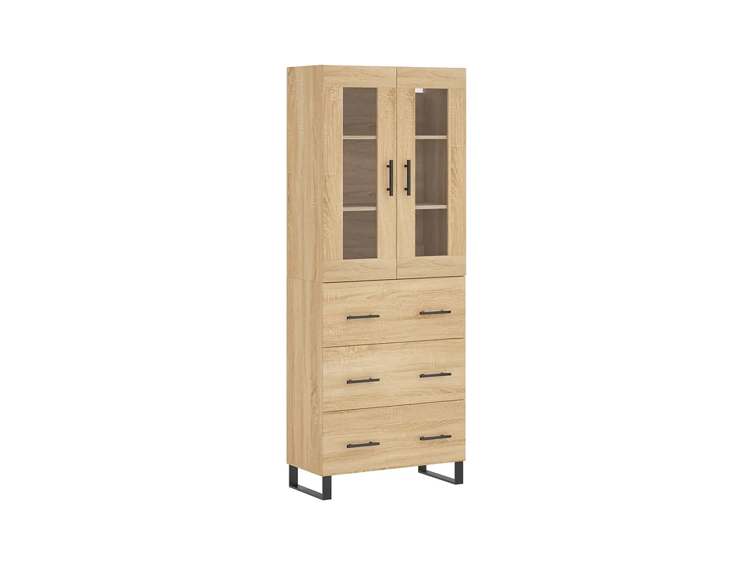 Buffet haut Chêne sonoma 69,5x34x180 cm Bois d'ingénierie