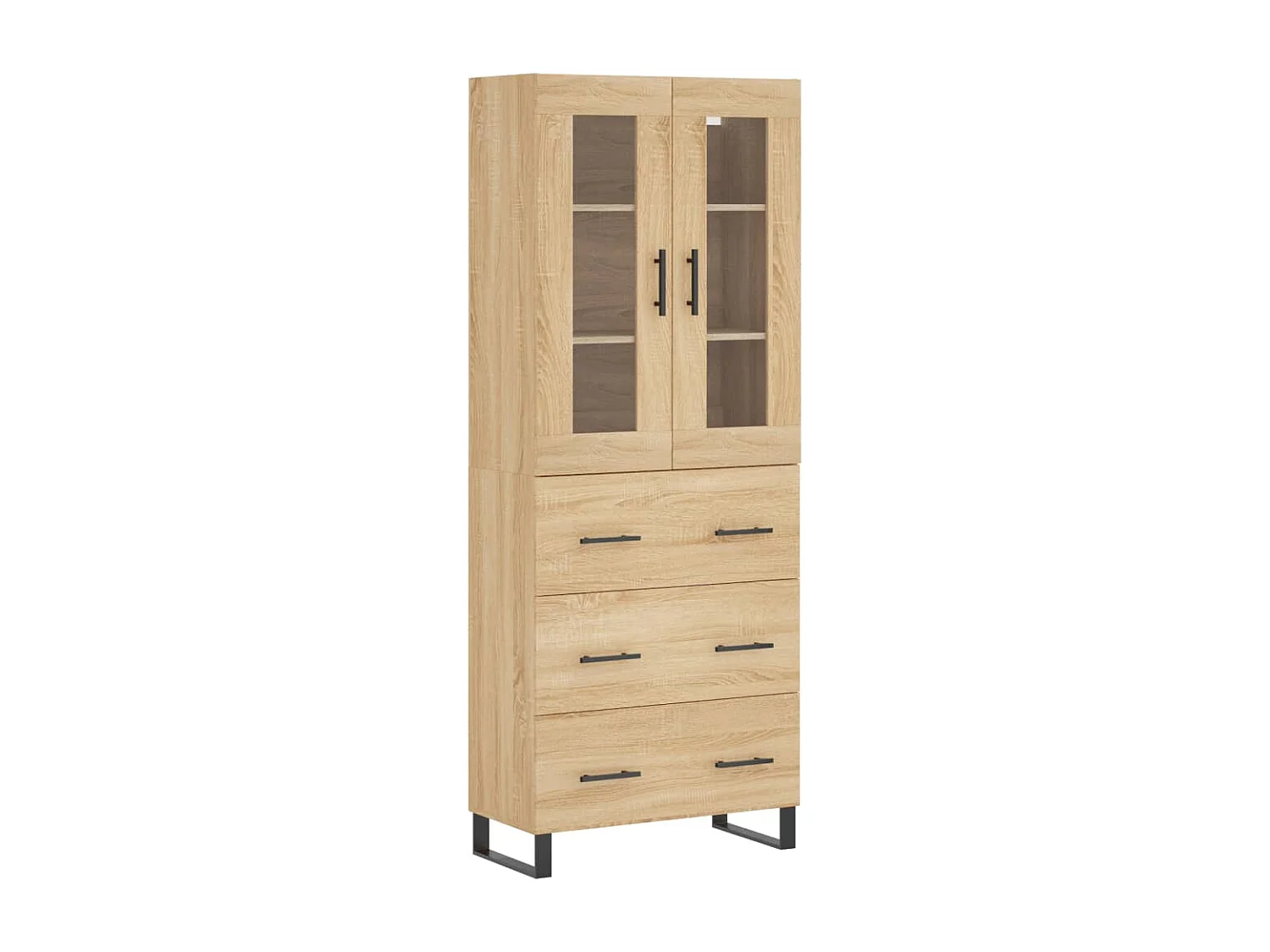 Buffet haut Chêne sonoma 69,5x34x180 cm Bois d'ingénierie