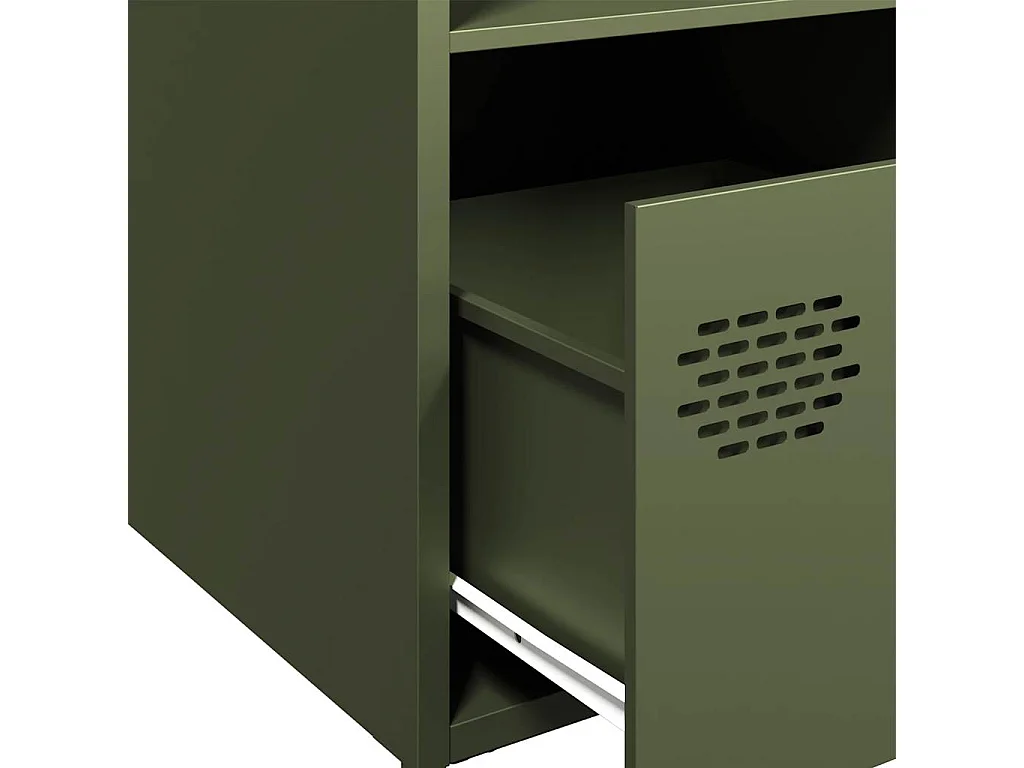 Buffet vert olive 35x39x103,5 cm acier