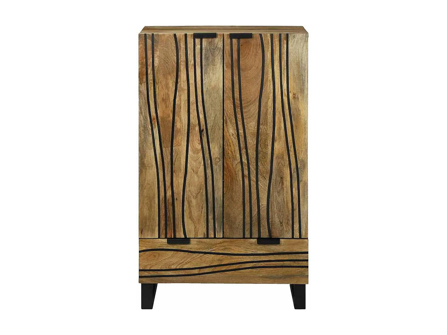 Highboard 60x33.5x100 cm en bois massif de mangue