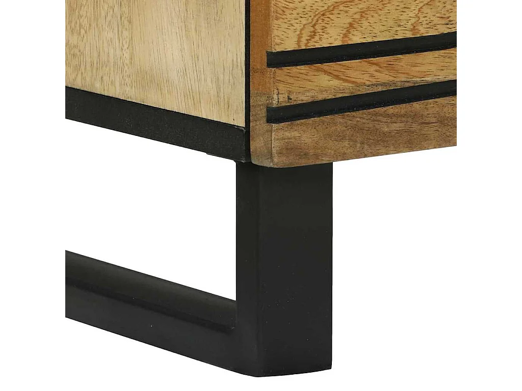 Highboard 60x33.5x100 cm en bois massif de mangue