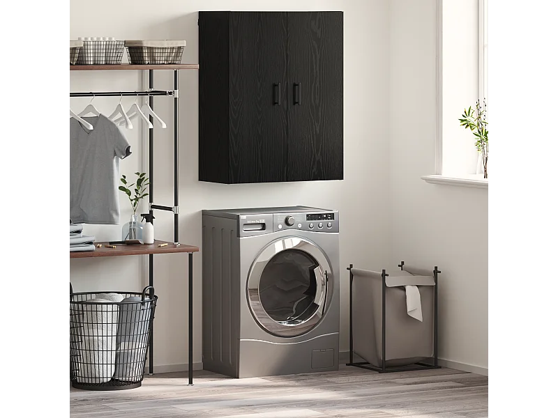 Meuble mural Chêne noir 69,5 x 34 x 90 cm Bois d'ingénierie