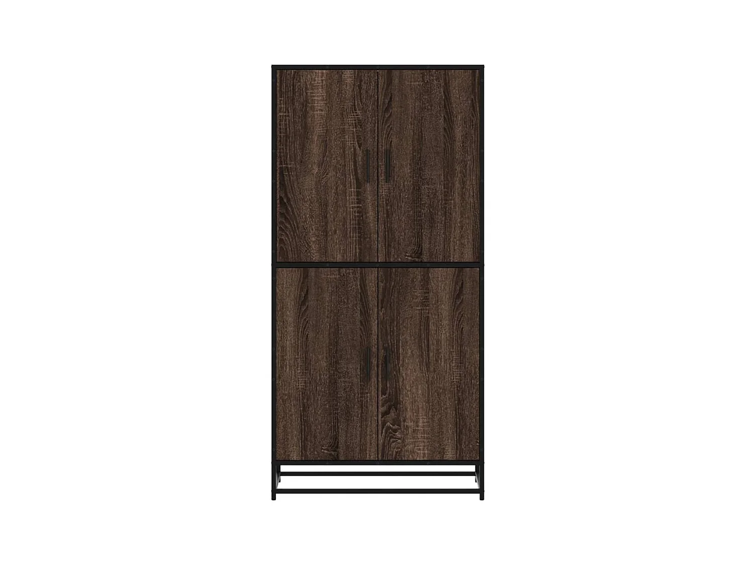 Buffet haut chêne marron 68x35x139 cm bois d'ingénierie