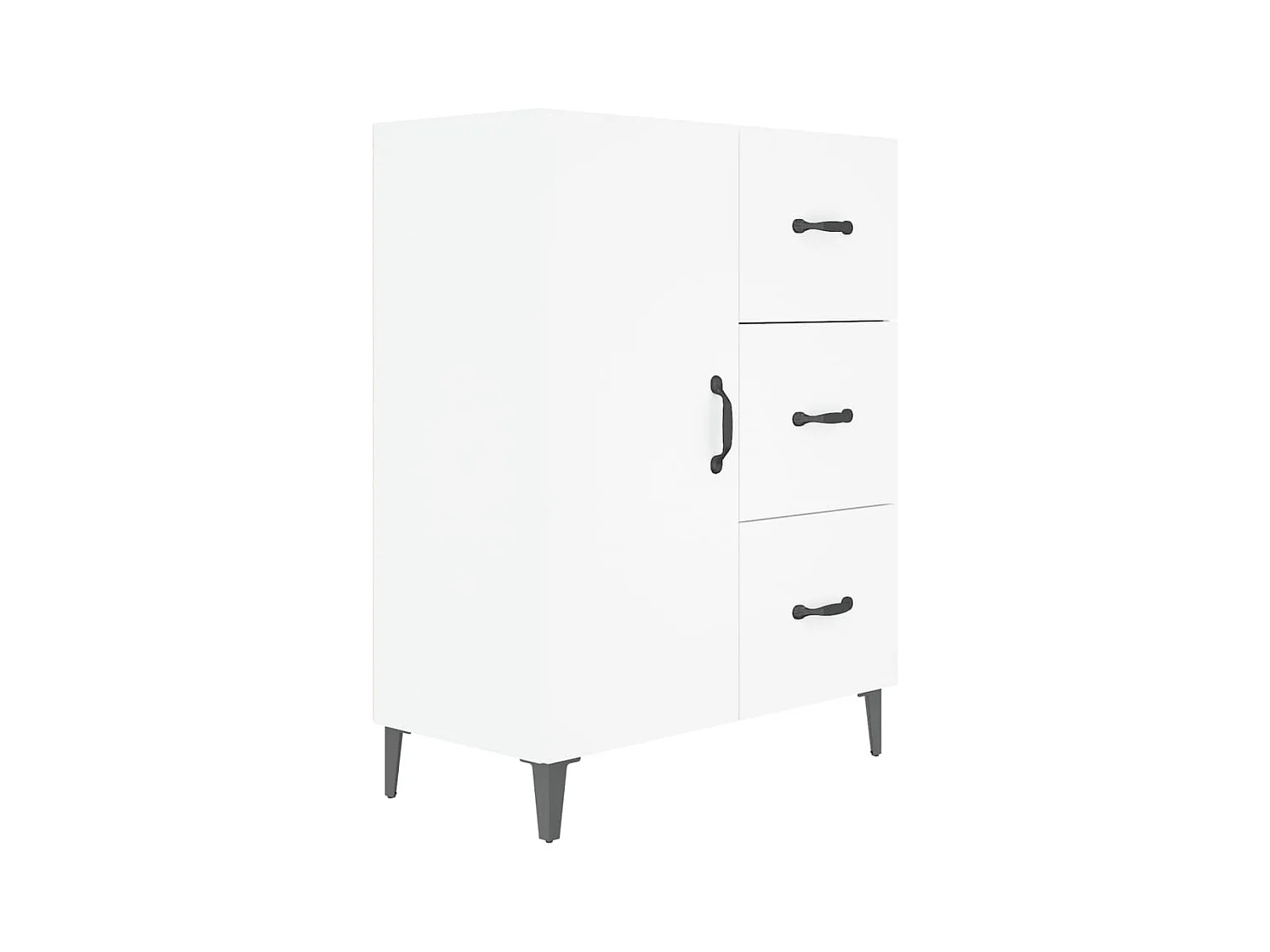 Buffet blanc 69,5x34x90 cm bois d'ingénierie