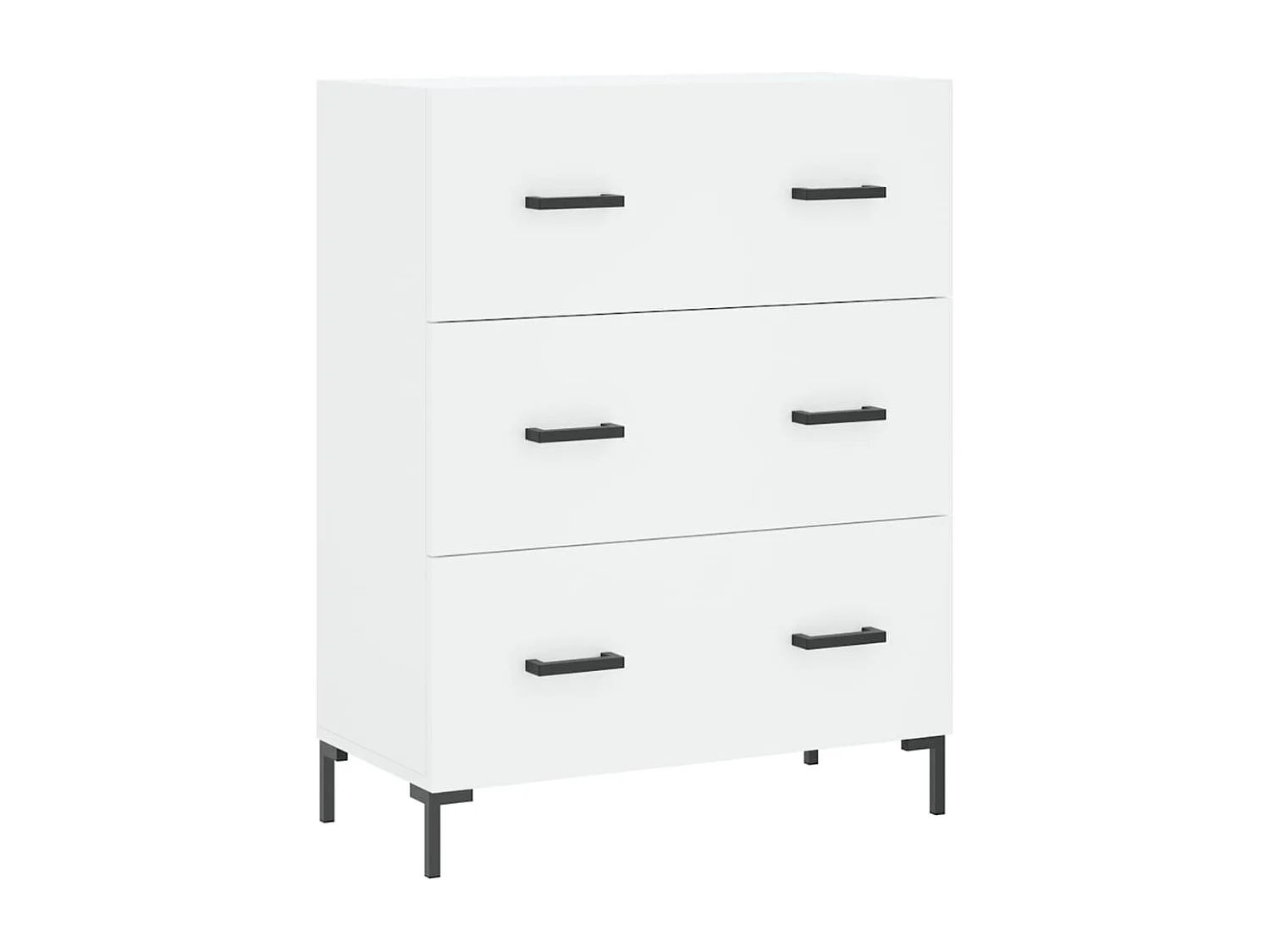 Credenza alta bianca 69,5x34x180 cm Legno ingegnerizzato