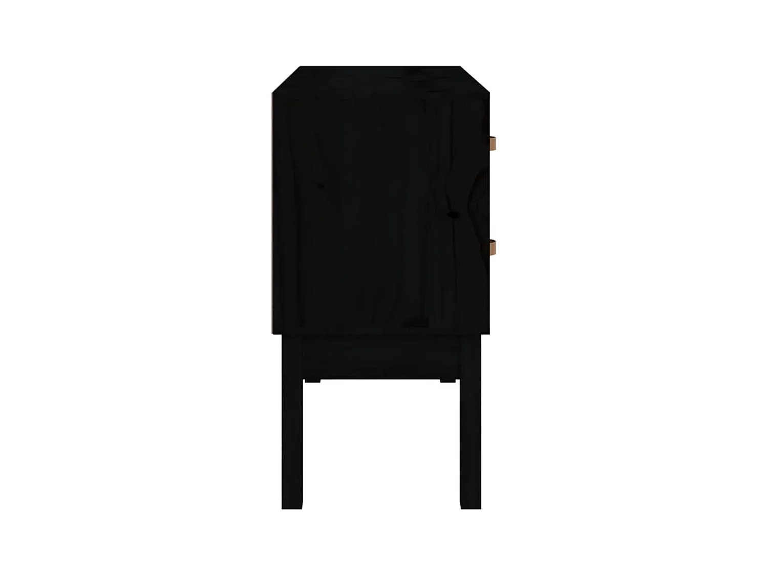 Armoire console Noir 90x40x78 cm Bois de pin solide