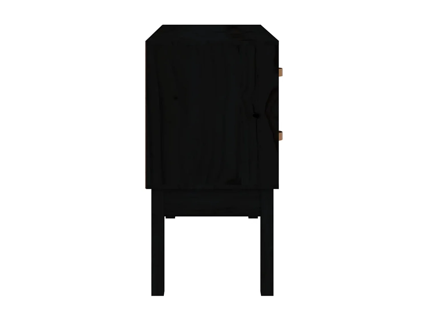 Armoire console Noir 90x40x78 cm Bois de pin solide