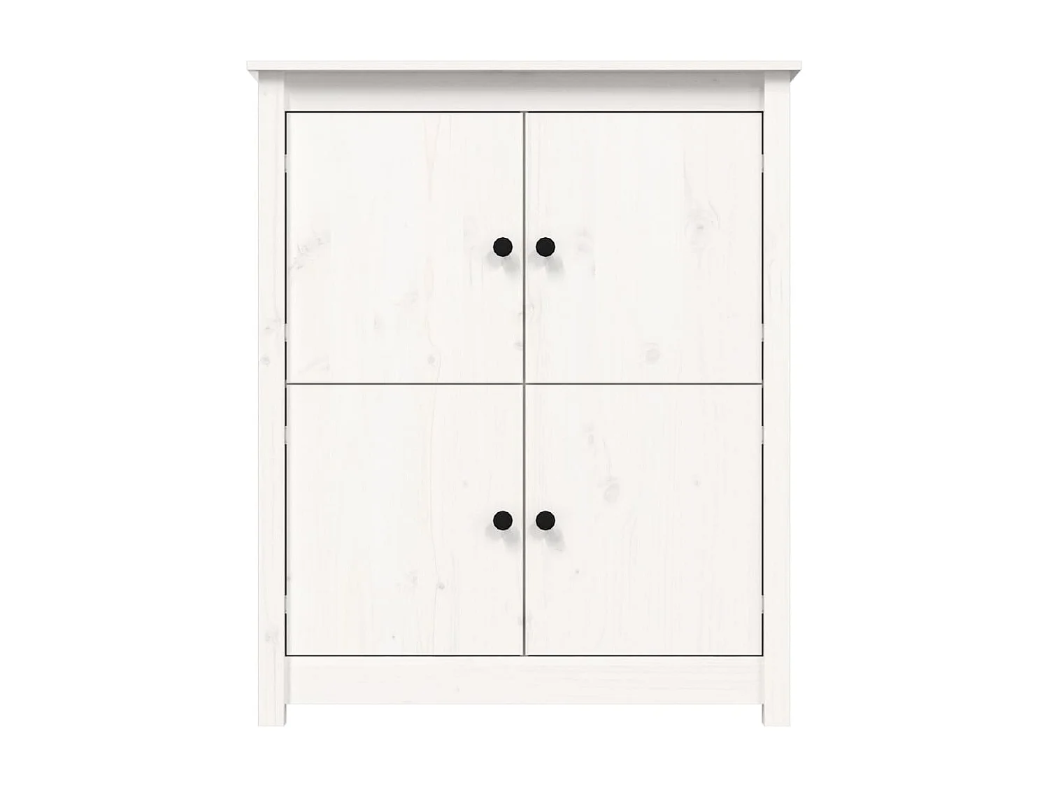 Credenza bianca 83x41,5x100 cm in legno massello di pino