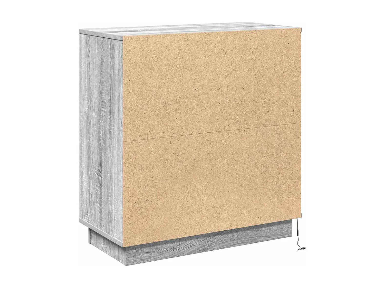 Buffet avec LED Gris Sonoma 71x34,5x75 cm en bois d'ingénierie