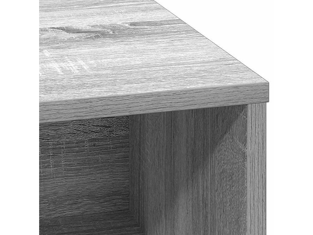 Buffet avec LED Gris Sonoma 71x34,5x75 cm en bois d'ingénierie