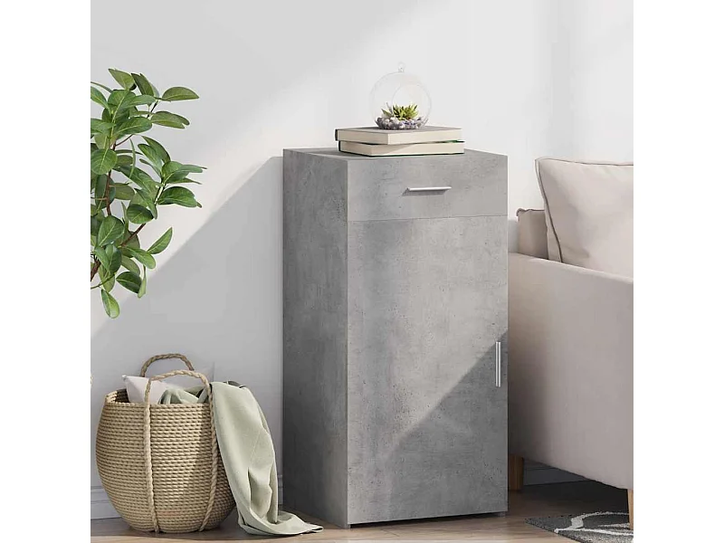 Betongraues Sideboard 45x42,5x93 cm Holzwerkstoff