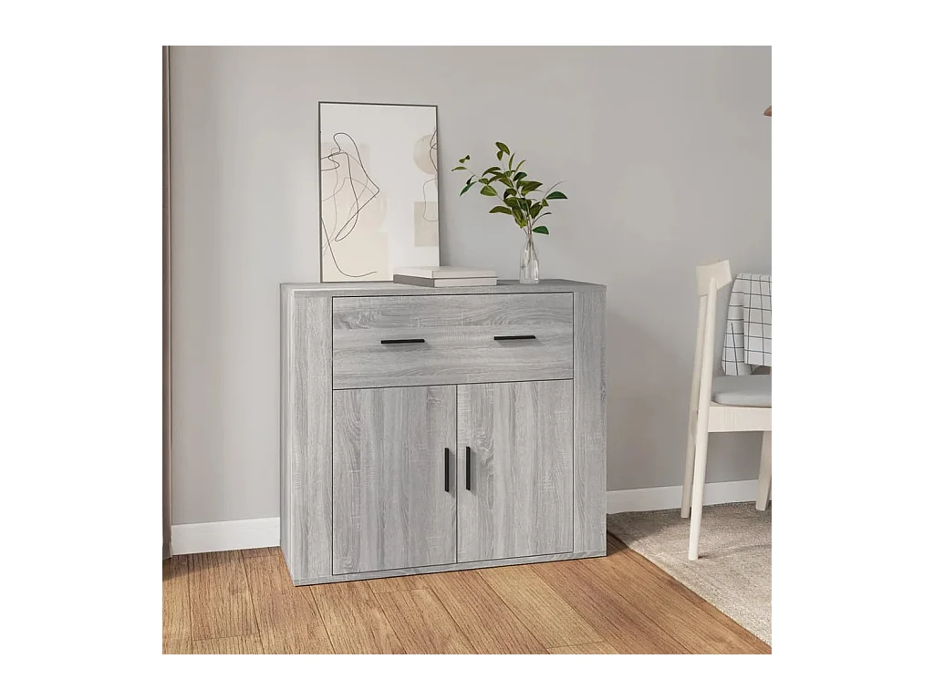 Buffet Sonoma gris 80x33x70 cm Bois d'ingénierie