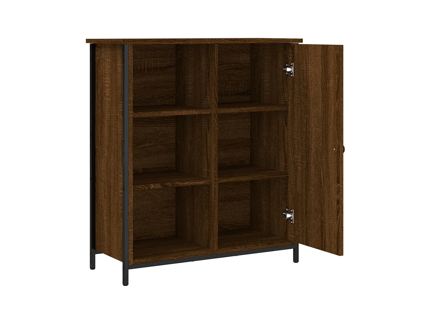 Buffet chêne marron 70x30x80 cm bois d'ingénierie