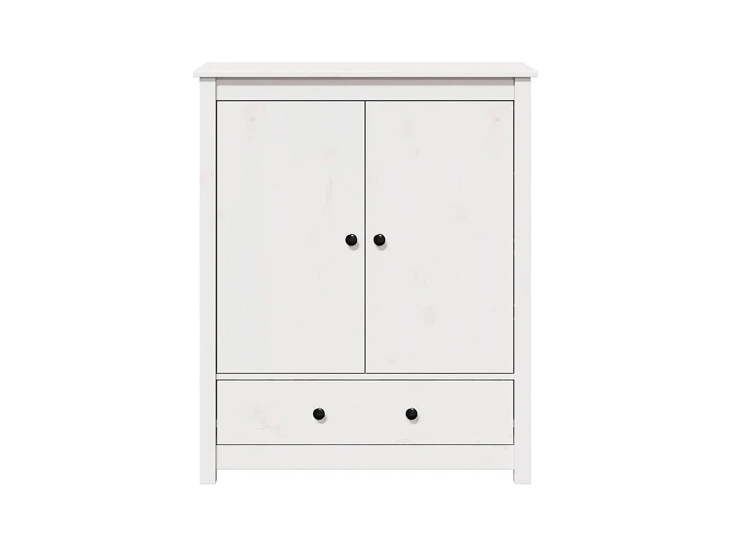 Buffet Blanc 83x41,5x100 cm Bois massif de pin