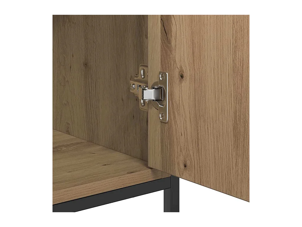 Buffet Artisan Chêne 100x35x80 cm Bois composite et Acier