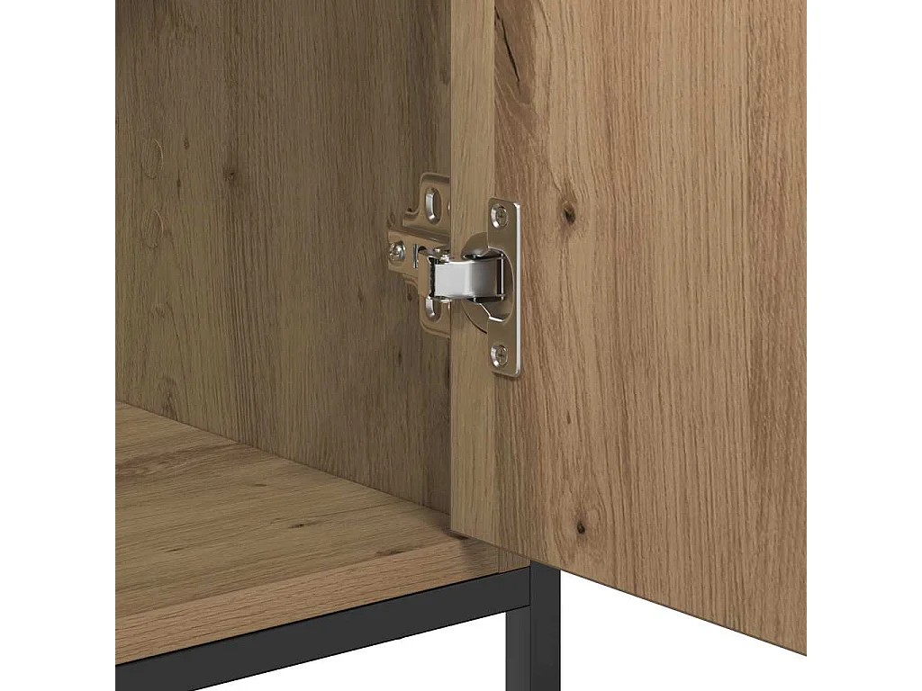 Buffet Artisan Chêne 100x35x80 cm Bois composite et Acier