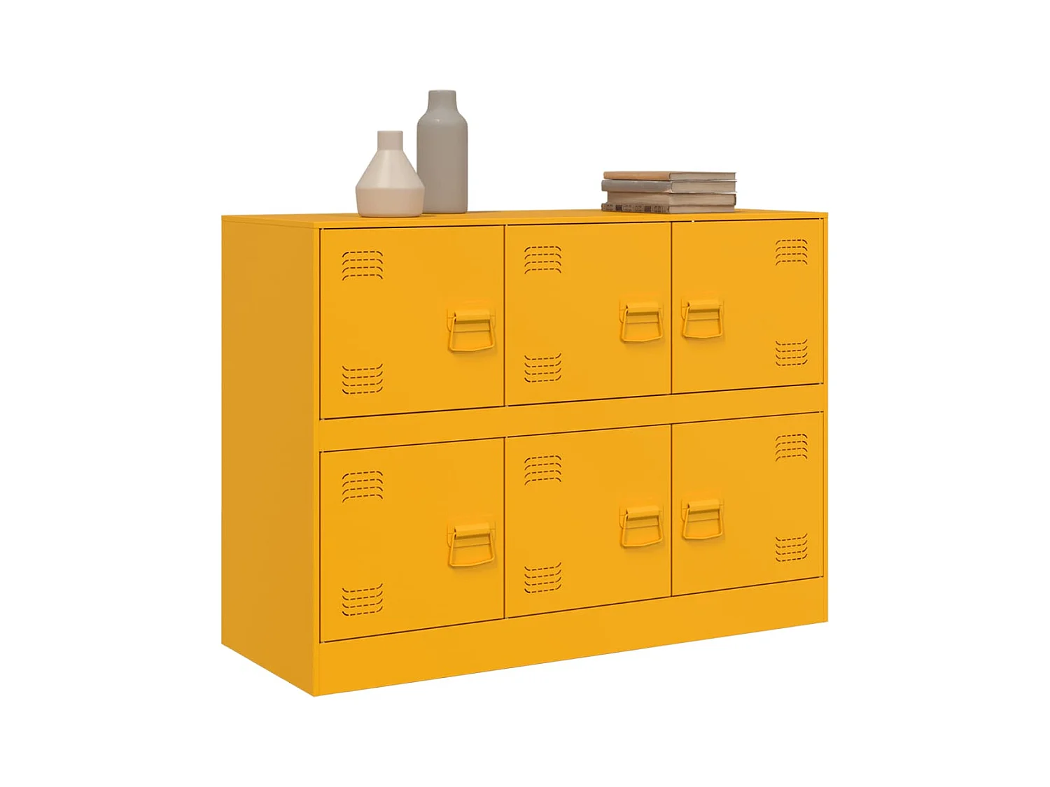 Buffet jaune moutarde 99x39x73 cm acier