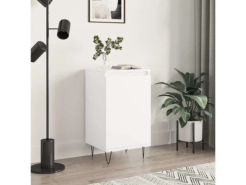 Credenza bianca 40x35x70 cm in legno ingegnerizzato