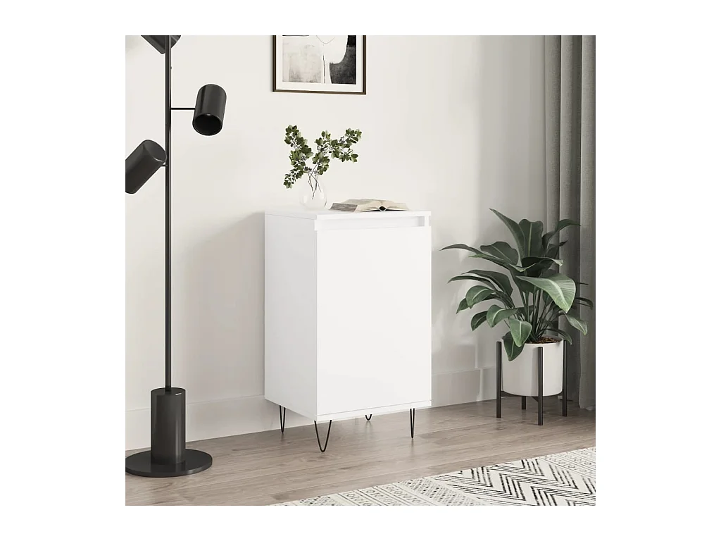 Buffet blanc 40x35x70 cm bois d’ingénierie