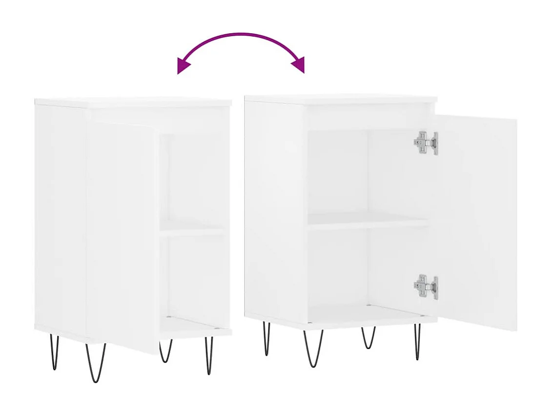 Buffet blanc 40x35x70 cm bois d’ingénierie