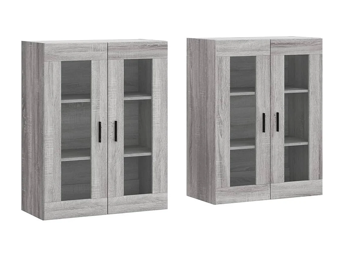 Armoires murales 2 pcs sonoma gris bois d'ingénierie
