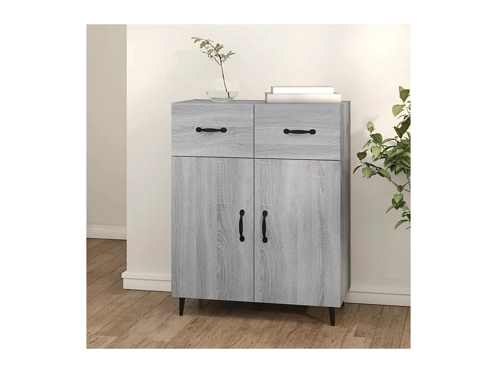 Buffet sonoma gris 69,5x34x90 cm bois d'ingénierie