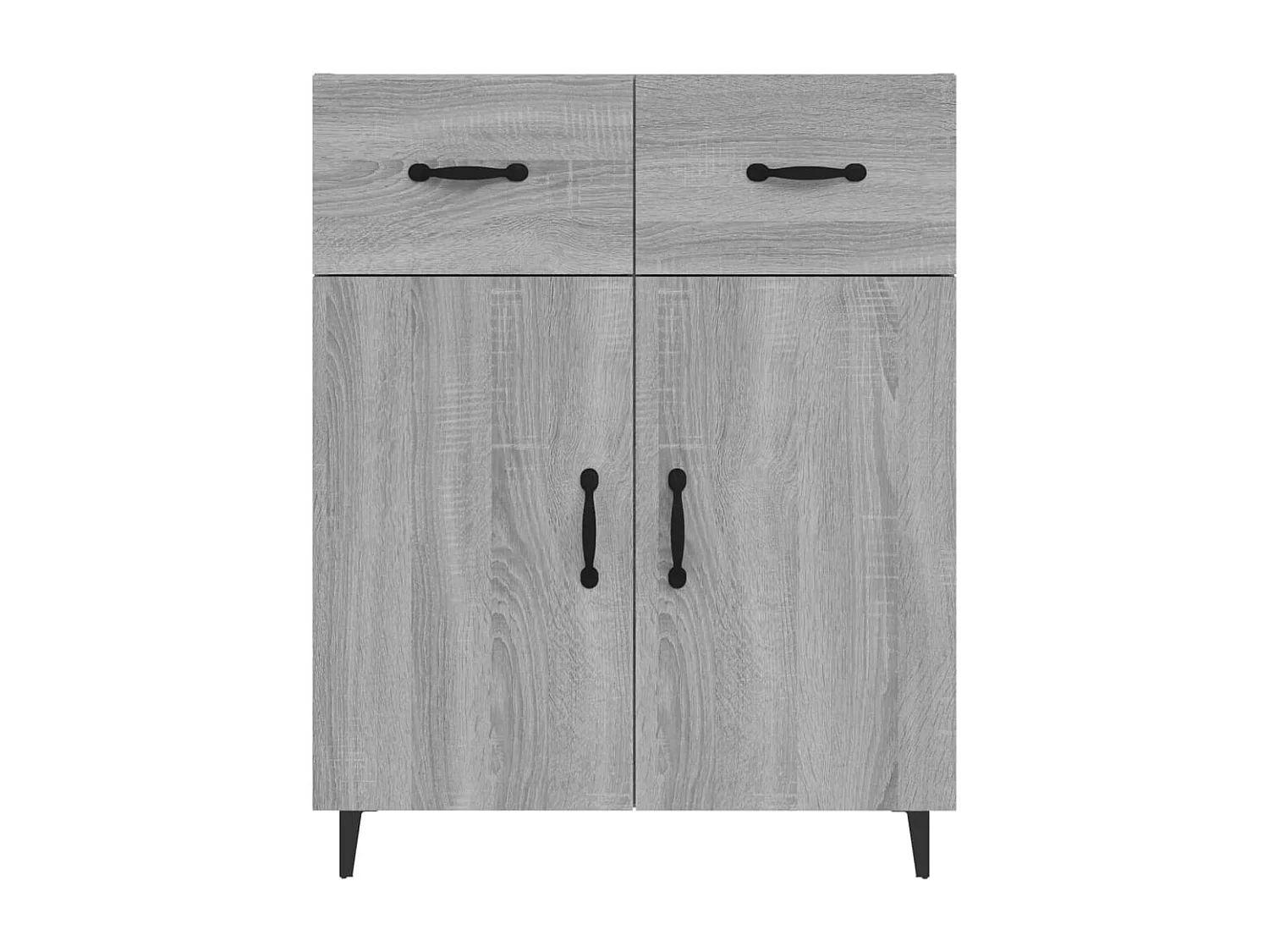 Credenza Sonoma grigia 69,5x34x90 cm in legno ingegnerizzato