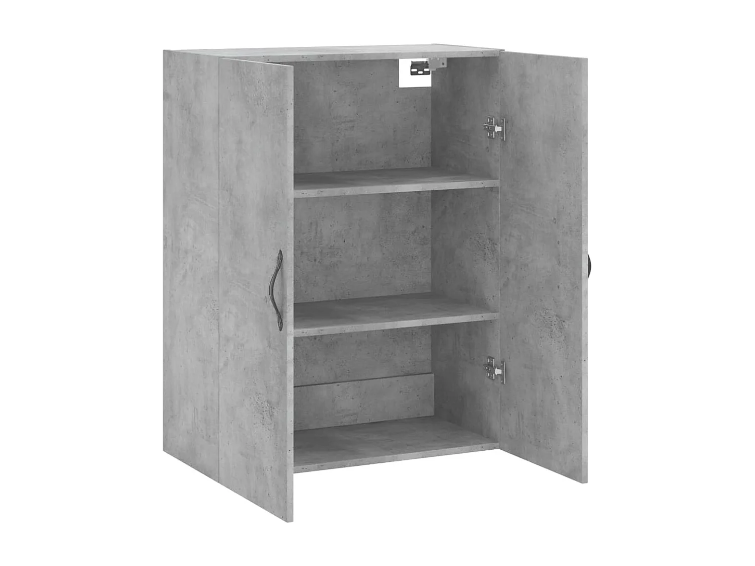 Mobiletto da parete grigio cemento 69,5x34x90 cm in legno ingegnerizzato