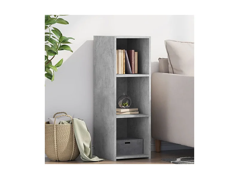 Buffet gris béton 30x41x93 cm bois d'ingénierie